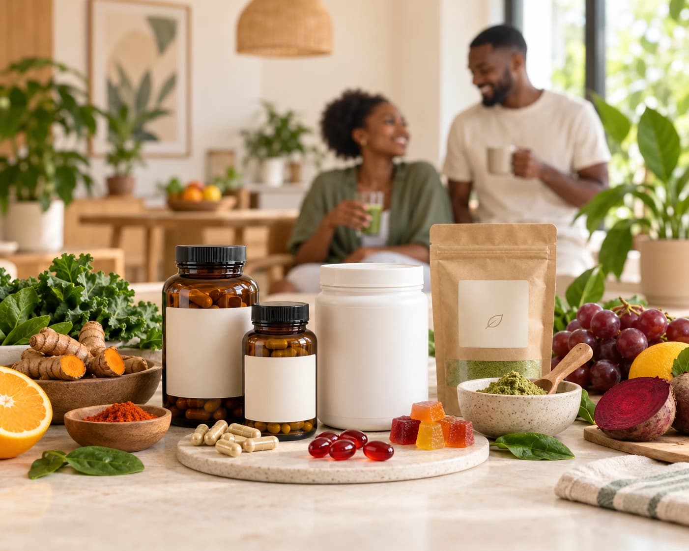 Compléments alimentaires MyHealthyLife dans un intérieur lumineux