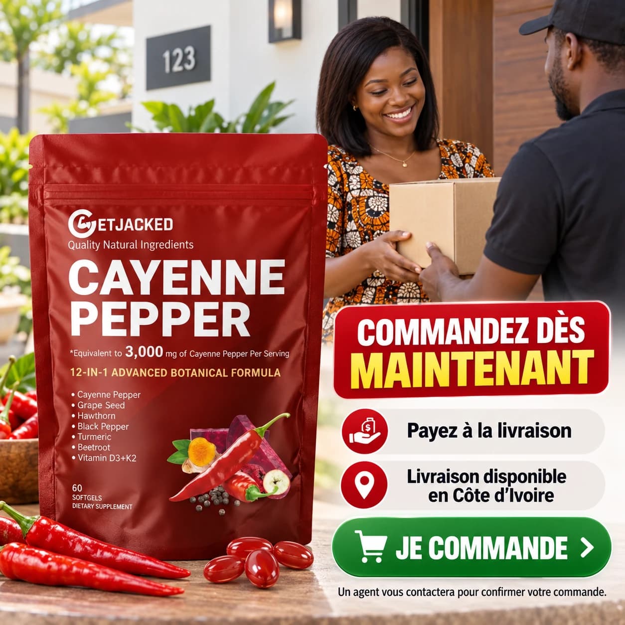 Commandez Cayenne Pepper 12-en-1 — paiement à la livraison